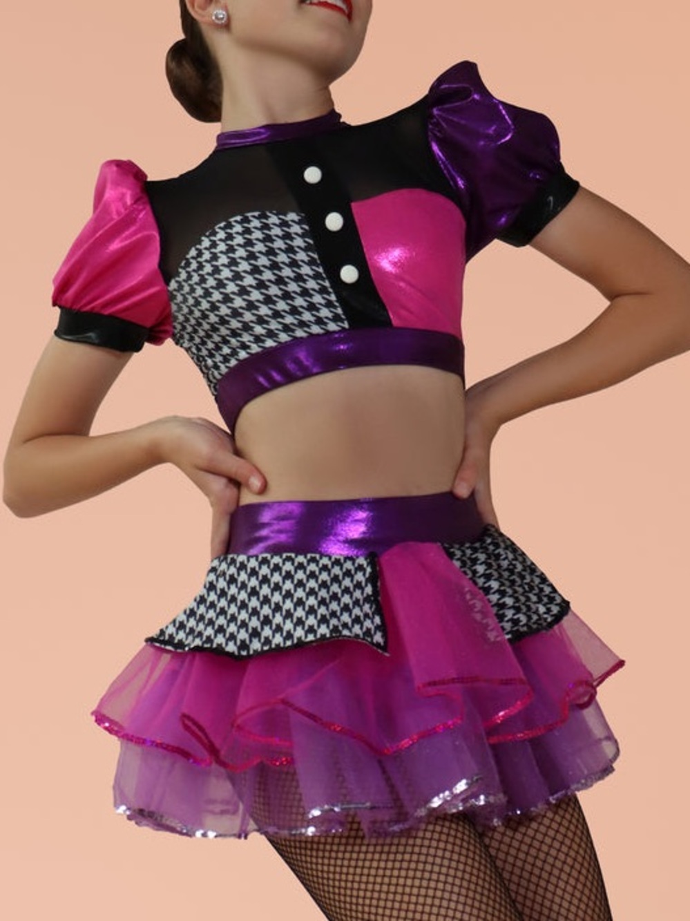 Stardom Purple & Pink Two Piece Jazz Dance Costume